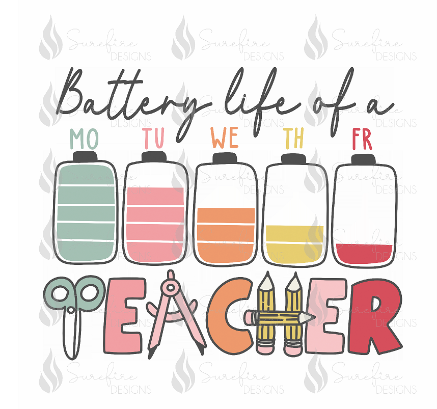 Retro Teacher HTV Transfer