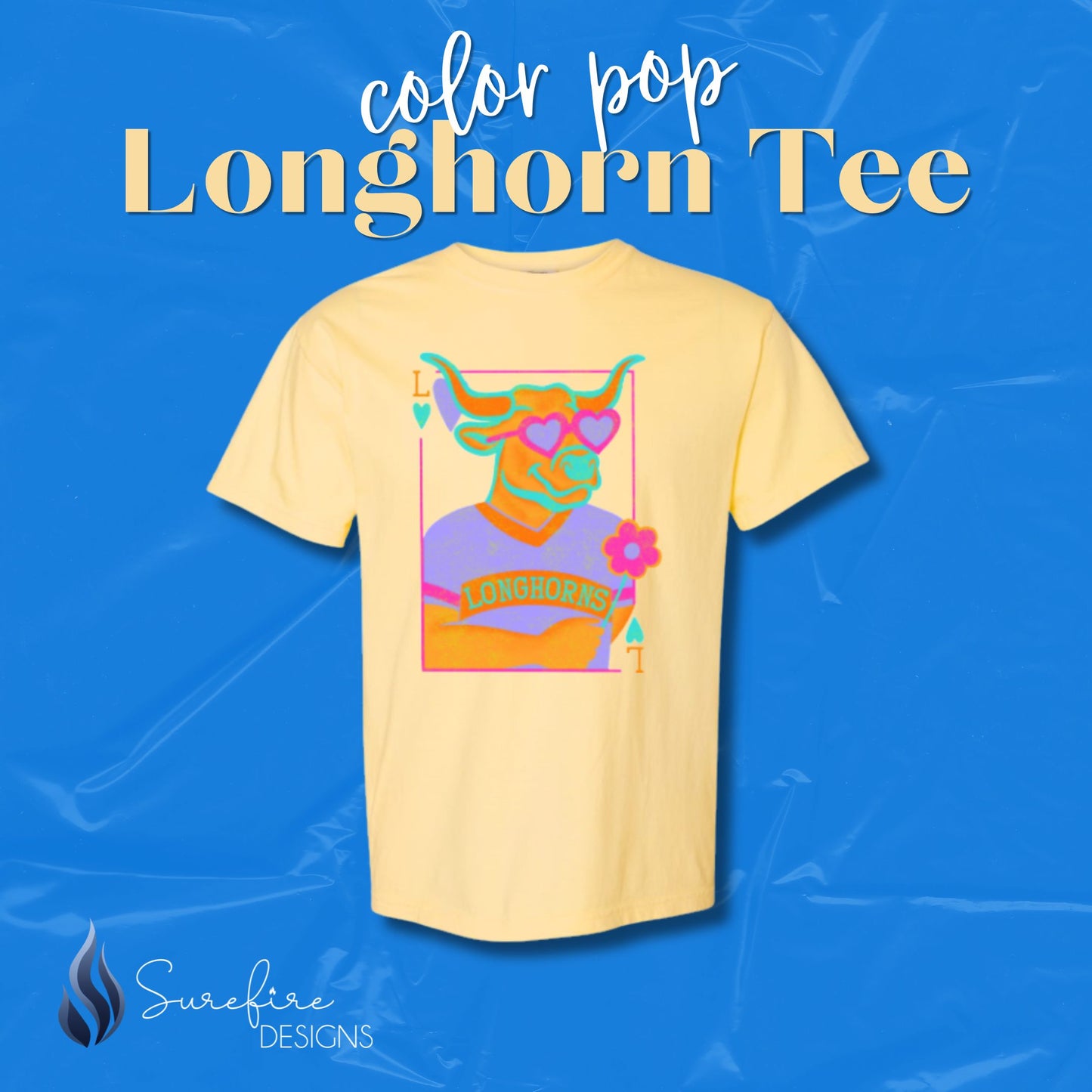 Color Pop Longhorn Tee