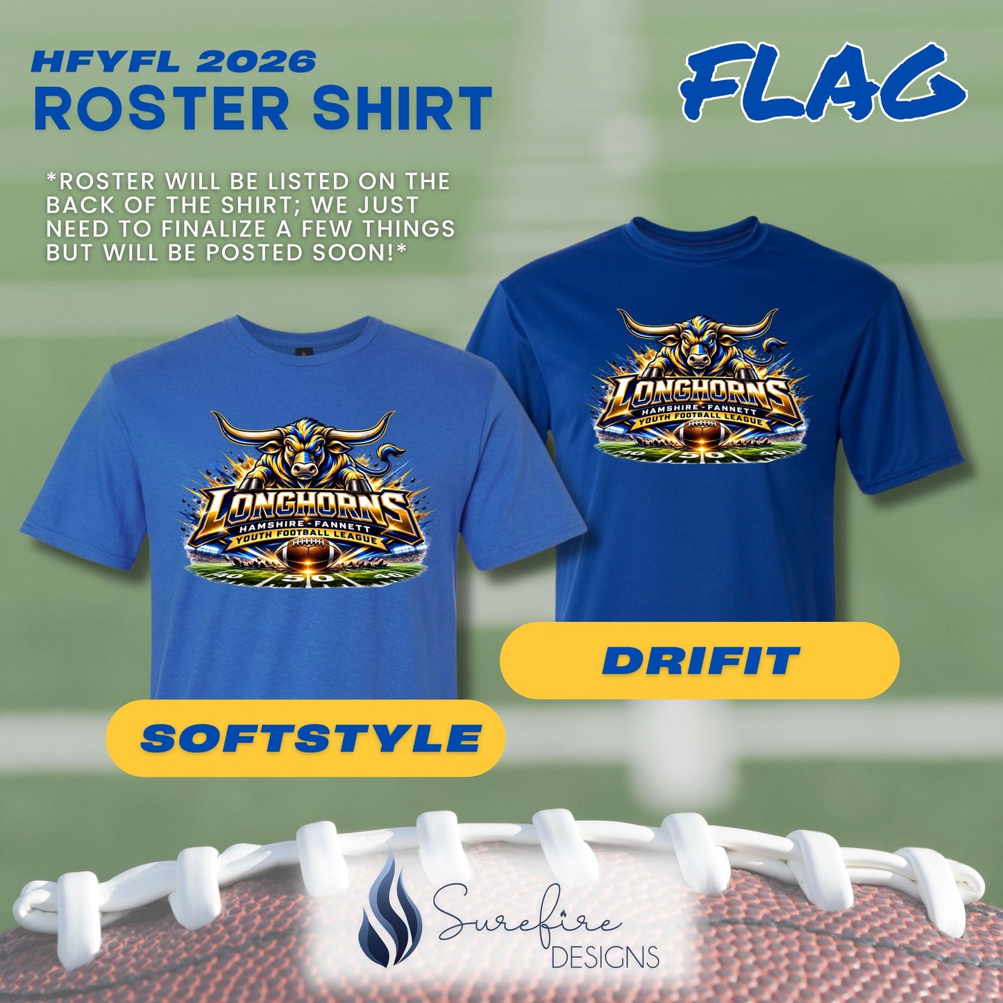 HFYFL 2026 FLAG Roster Shirt - PREORDER