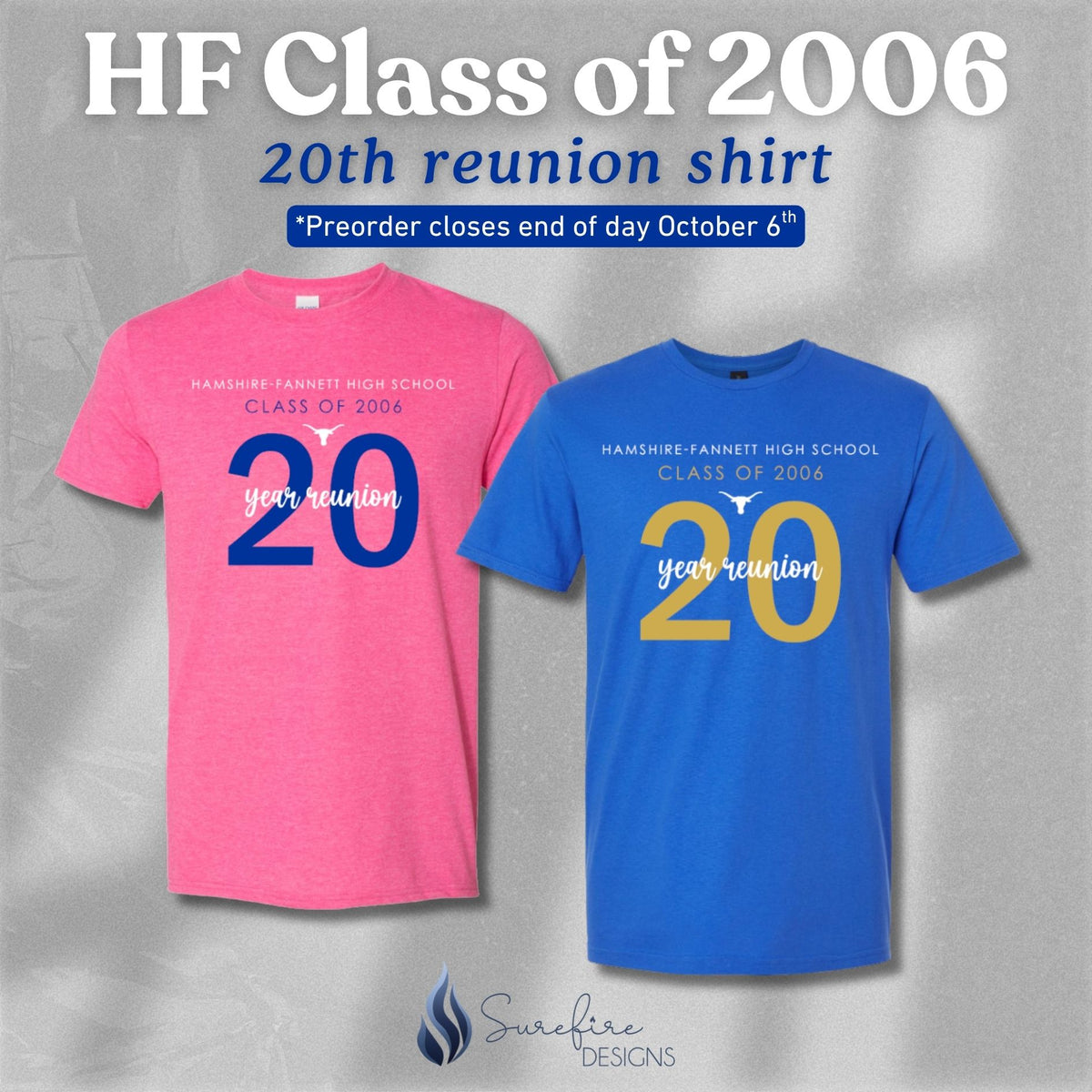 HF Class of 2006 20th Reunion Shirt - PREORDER