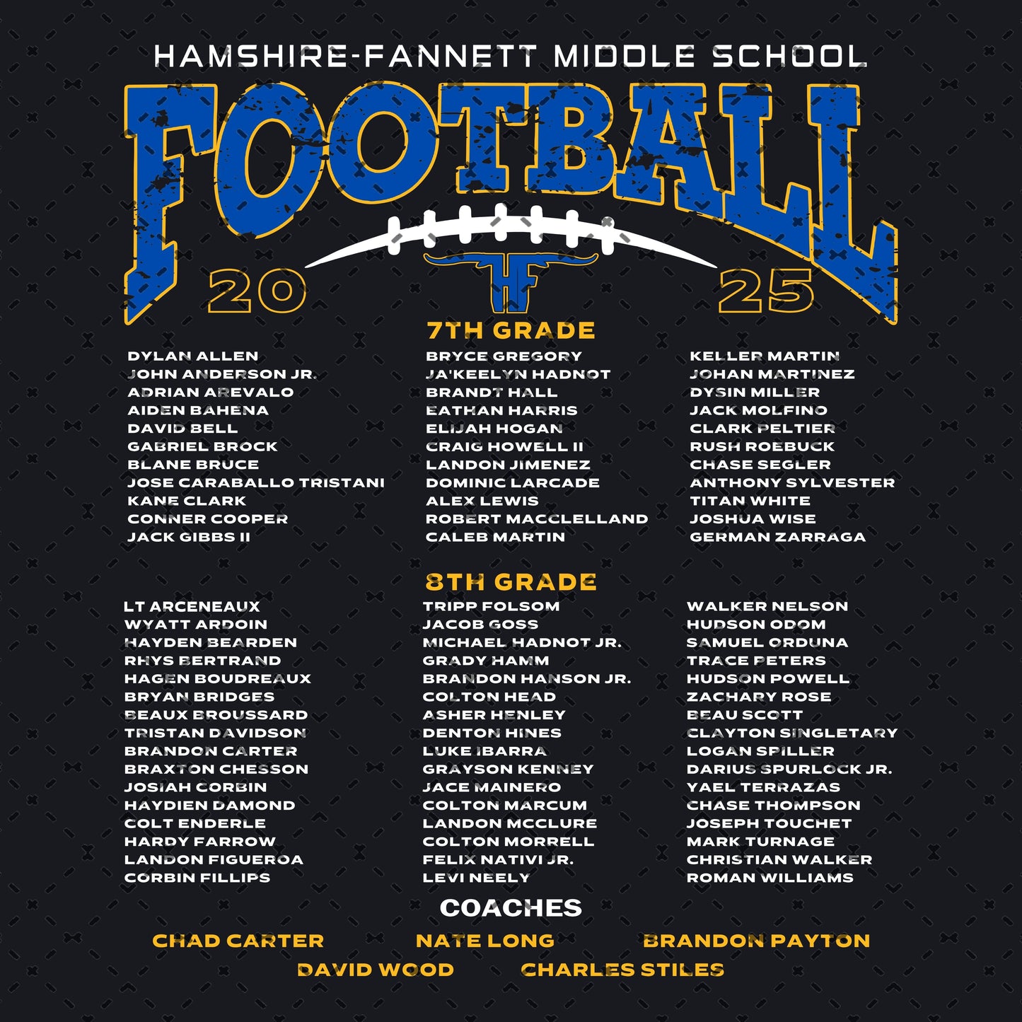 HFMS Roster Shirts