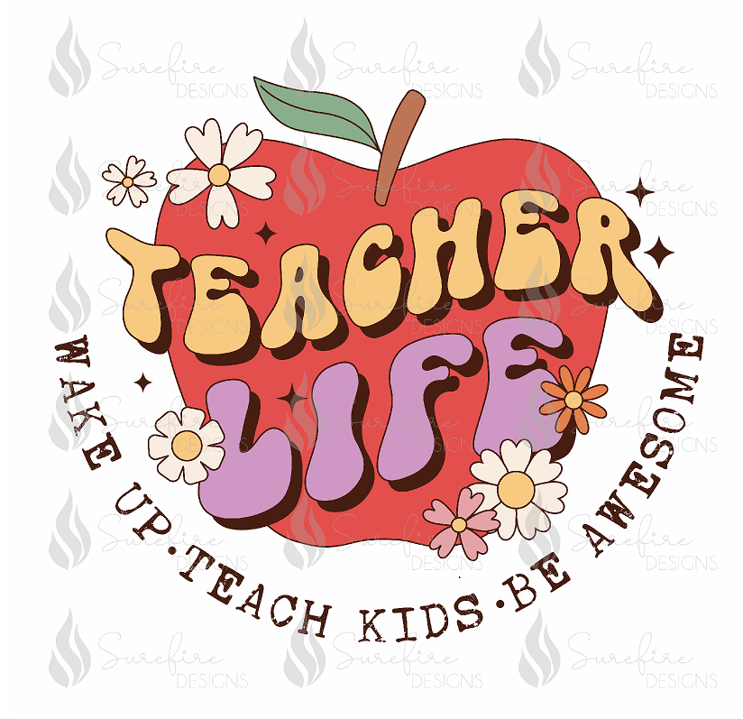 Retro Teacher HTV Transfer
