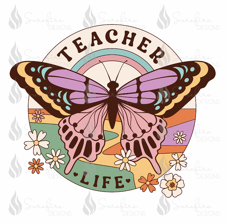 Retro Teacher HTV Transfer