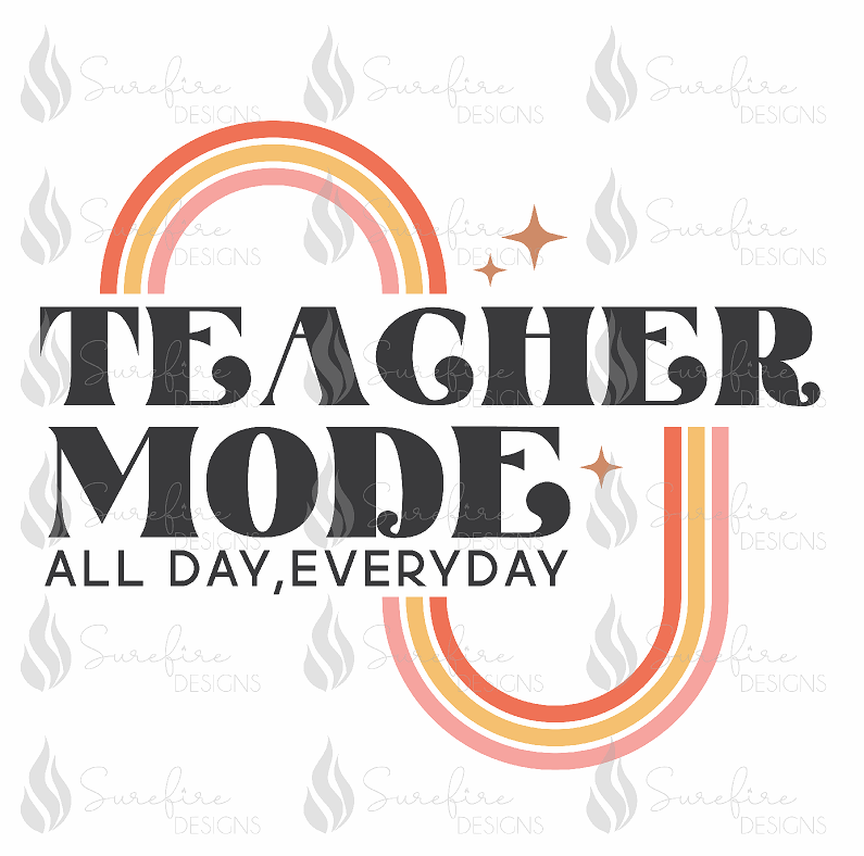 Retro Teacher HTV Transfer