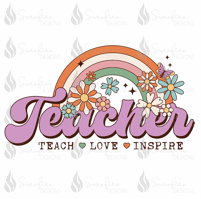 Retro Teacher HTV Transfer