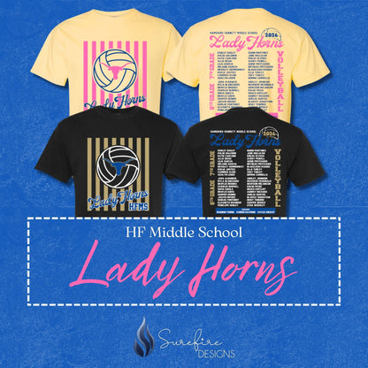 HFMS Volleyball Roster Shirts - PREORDER