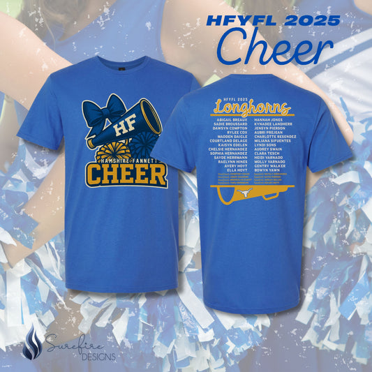 HFYFL 2025 CHEER Roster Shirt