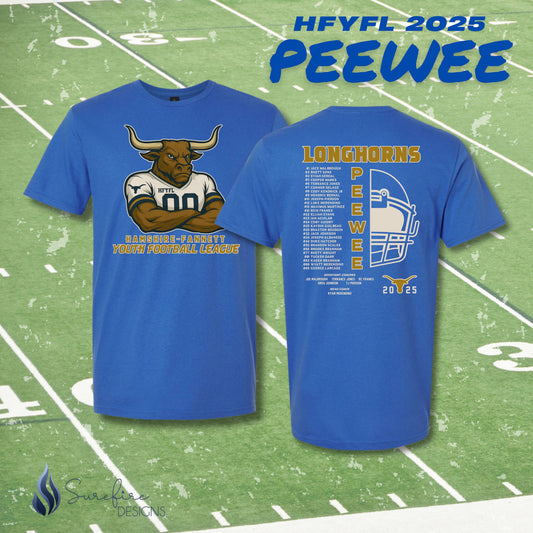 HFYFL 2025 PEEWEE Roster Shirt