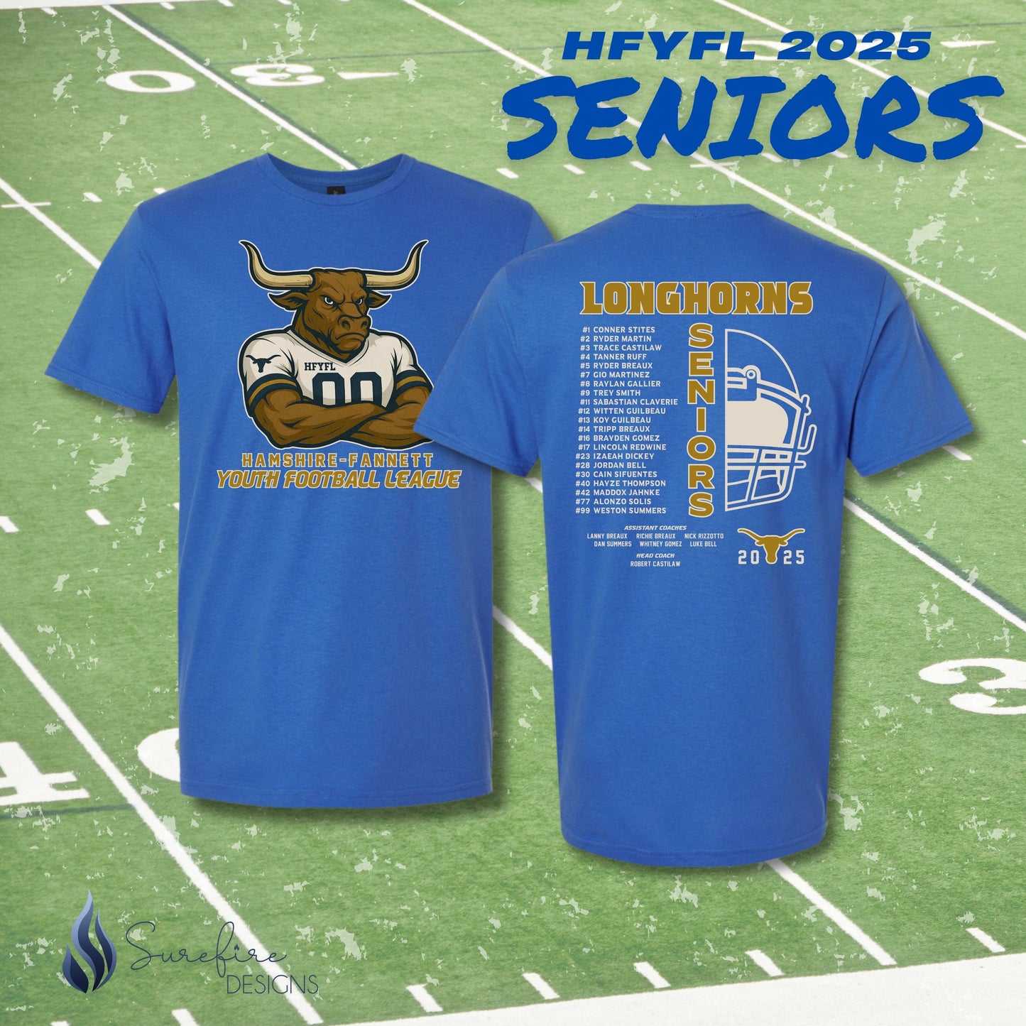 HFYFL 2025 SENIORS Roster Shirt