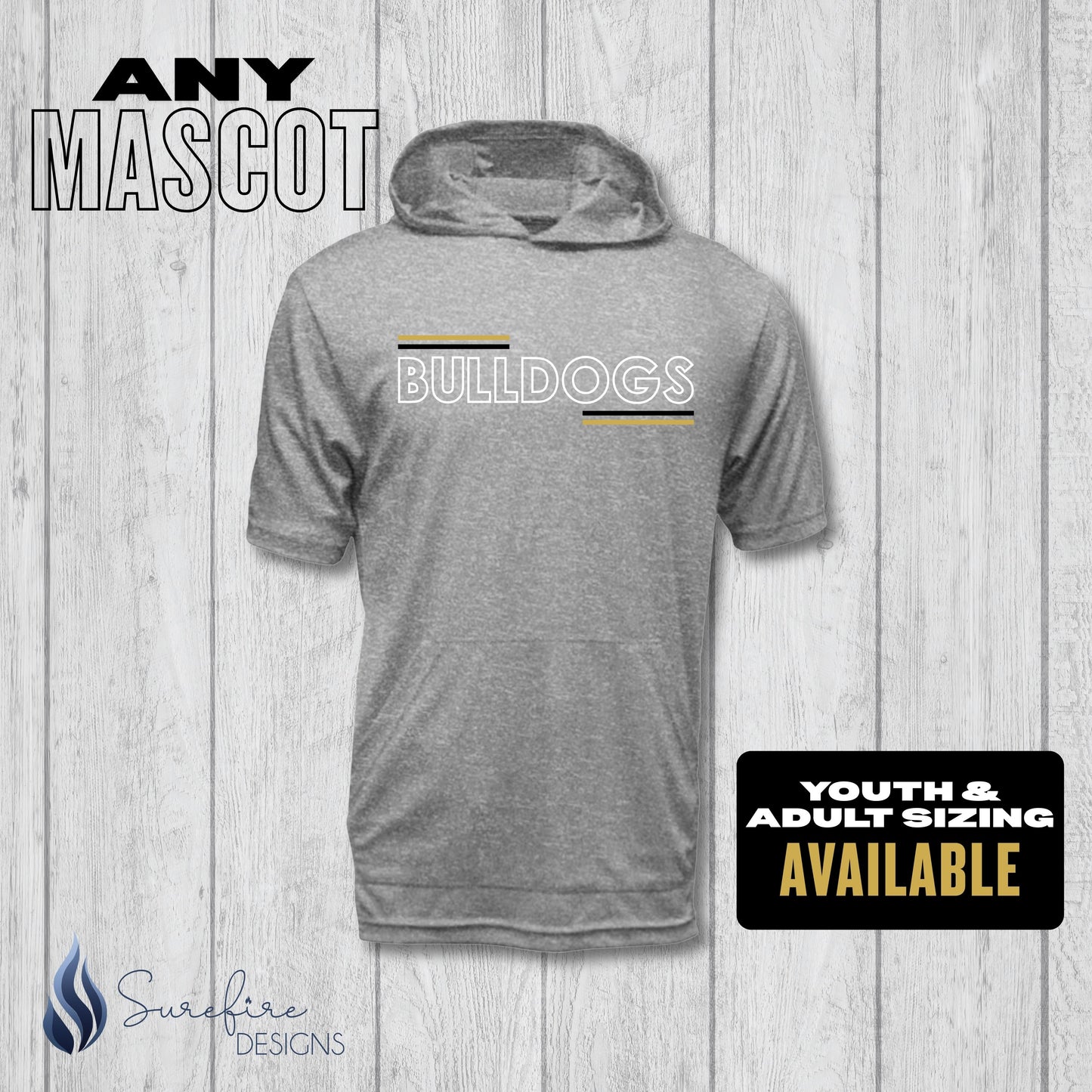 Any Mascot Hooded Drifit Shirt - PREORDER