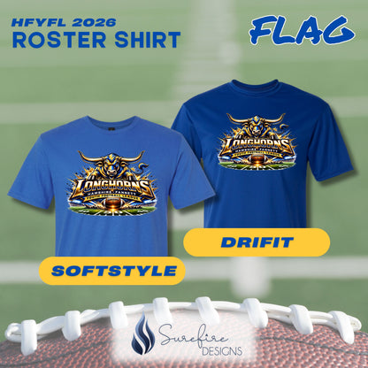 HFYFL 2026 FLAG Roster Shirt - PREORDER