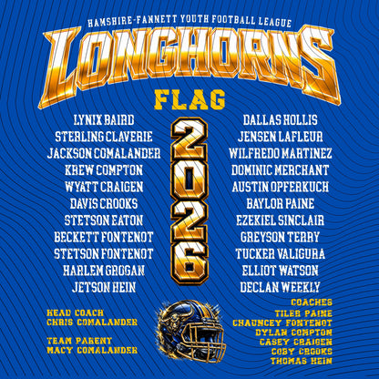 HFYFL 2026 FLAG Roster Shirt - PREORDER