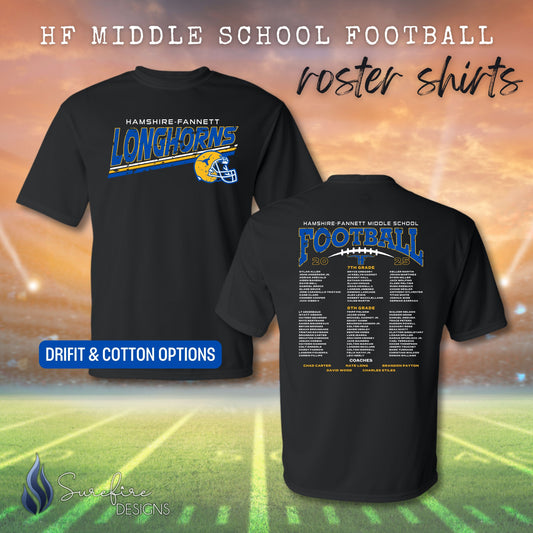 HFMS Roster Shirts