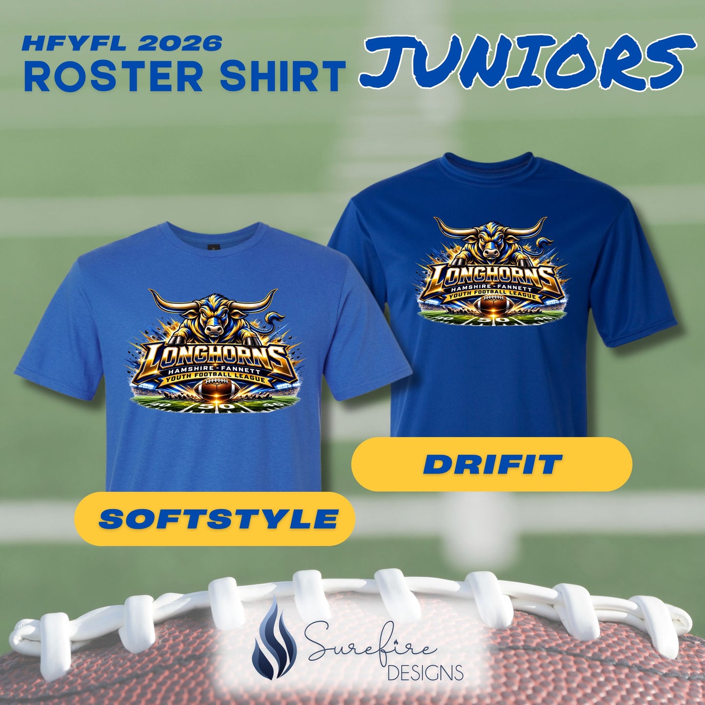 HFYFL 2026 JUNIORS Roster Shirt - PREORDER