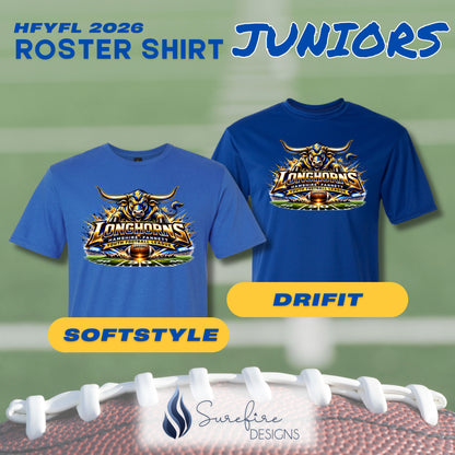 HFYFL 2026 JUNIORS Roster Shirt - PREORDER