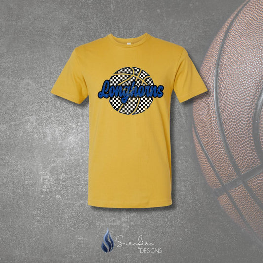 Longhorns Checkered Basketball Shirt