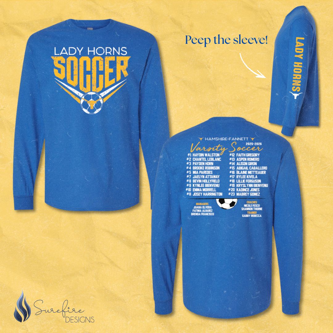 HF Varsity Girls Soccer Roster Shirts - PREORDER