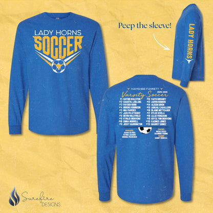 HF Varsity Girls Soccer Roster Shirts - PREORDER