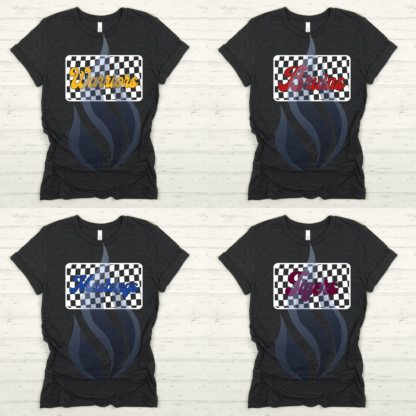 Checkered School Mascot T-Shirt