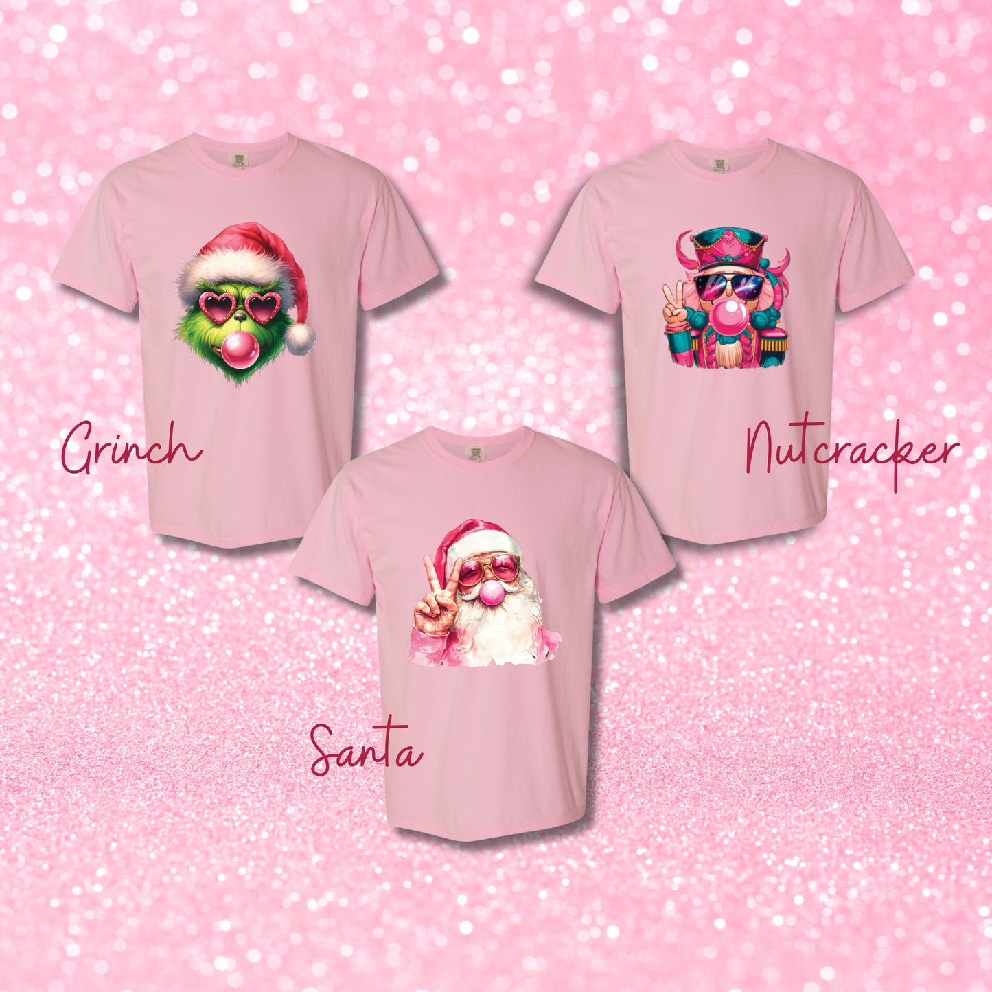 Pink Bubble Gum Christmas Shirt