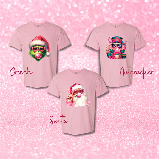 Pink Bubble Gum Christmas Shirt