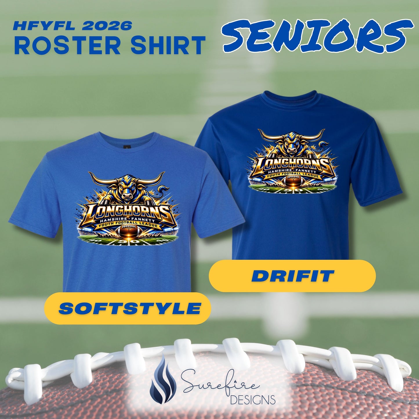 HFYFL 2026 SENIORS Roster Shirt - PREORDER