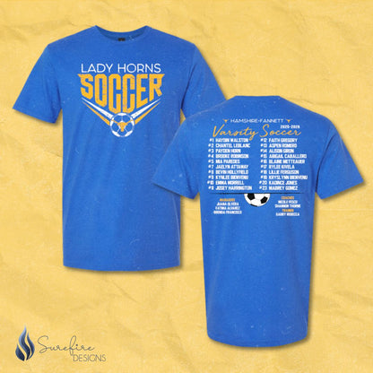 HF Varsity Girls Soccer Roster Shirts - PREORDER