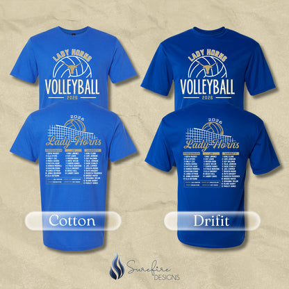HFHS Volleyball Roster Shirts - PREORDER