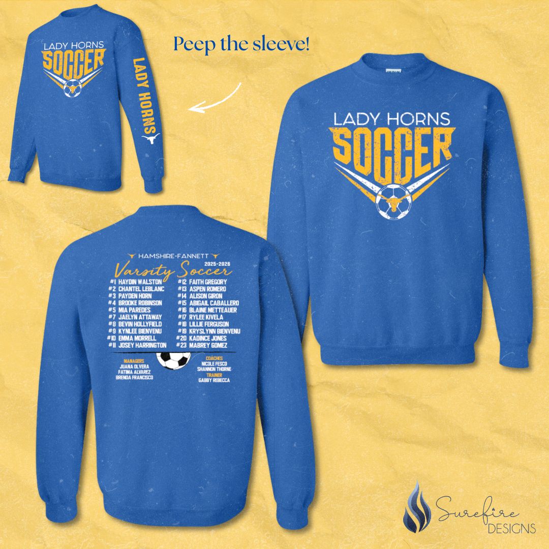 HF Varsity Girls Soccer Roster Shirts - PREORDER