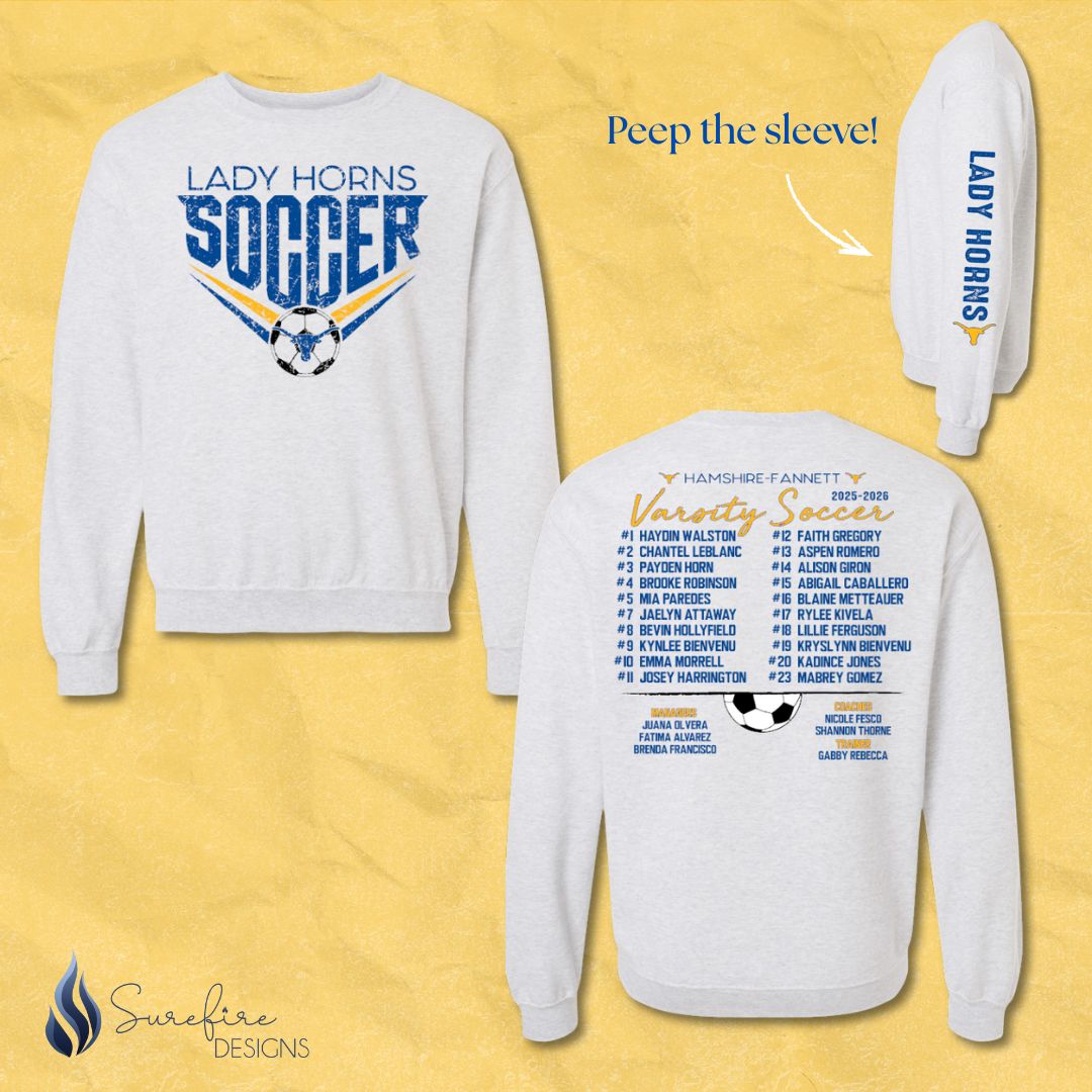 HF Varsity Girls Soccer Roster Shirts - PREORDER
