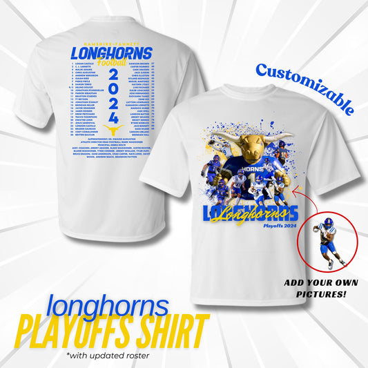 Customizable Longhorns Playoffs Roster Shirt